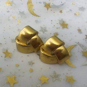 Vintage Gold Knot Stud Earrings